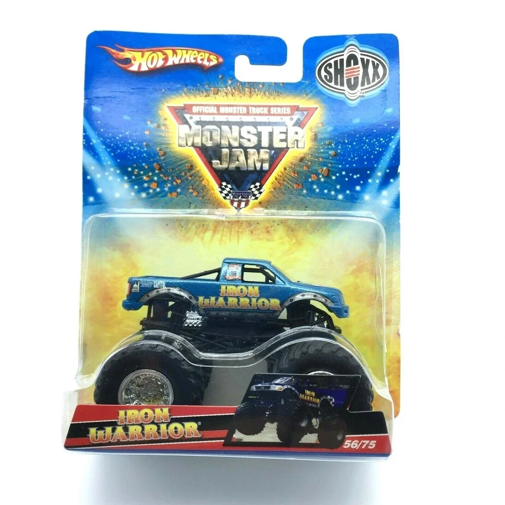 Hot Wheels Monster Jam SHOXX IRON WARRIOR Ford F-150‎ Monster Truck Blue 1/64